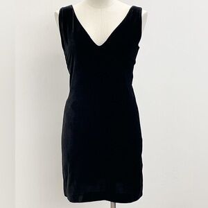 Theory Black Velvet Mini Dress